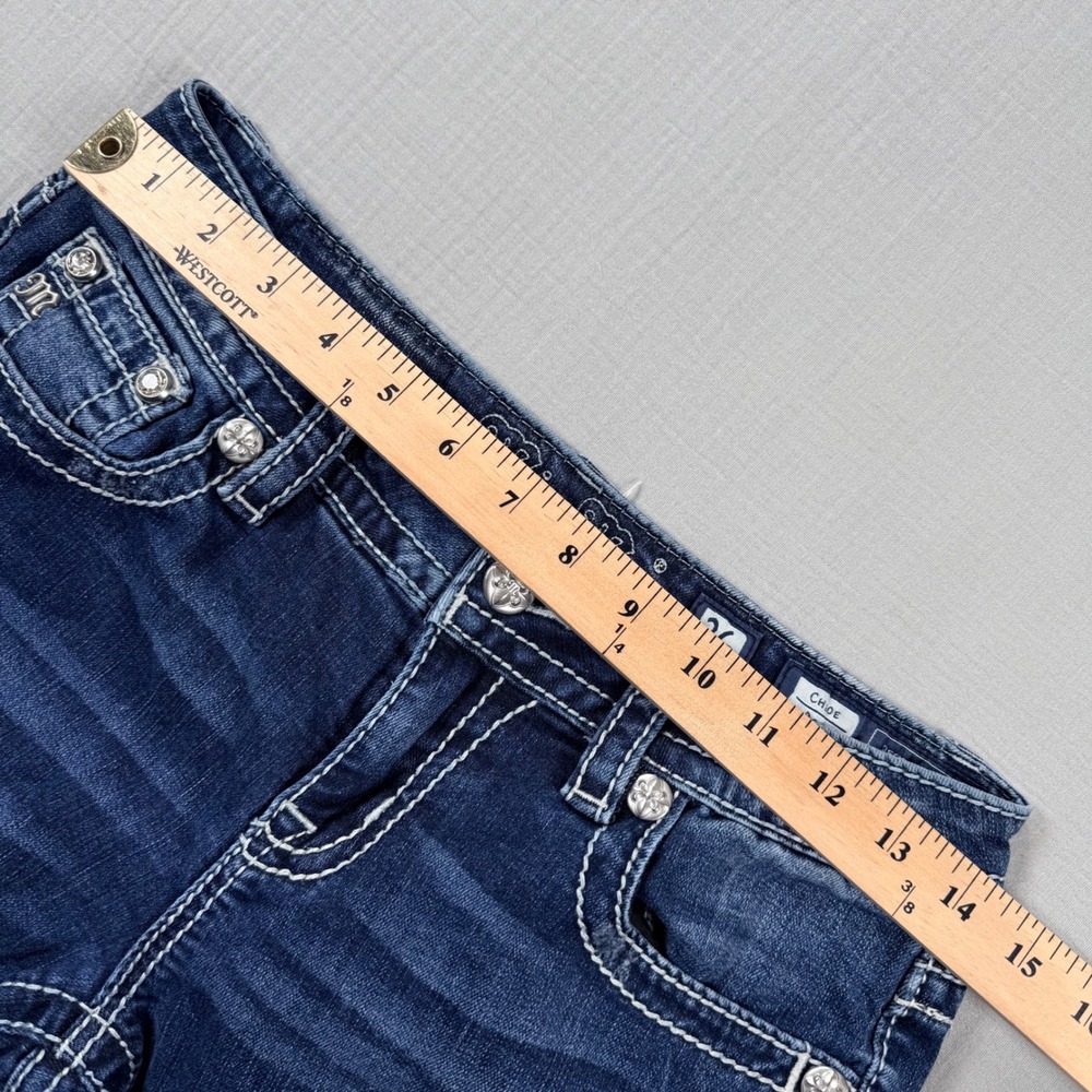 Miss Me Chloe Bootcut Jeans Size‎ 26 28x33 Dark Wash Embroidered Pocket Flap - Picture 4 of 9
